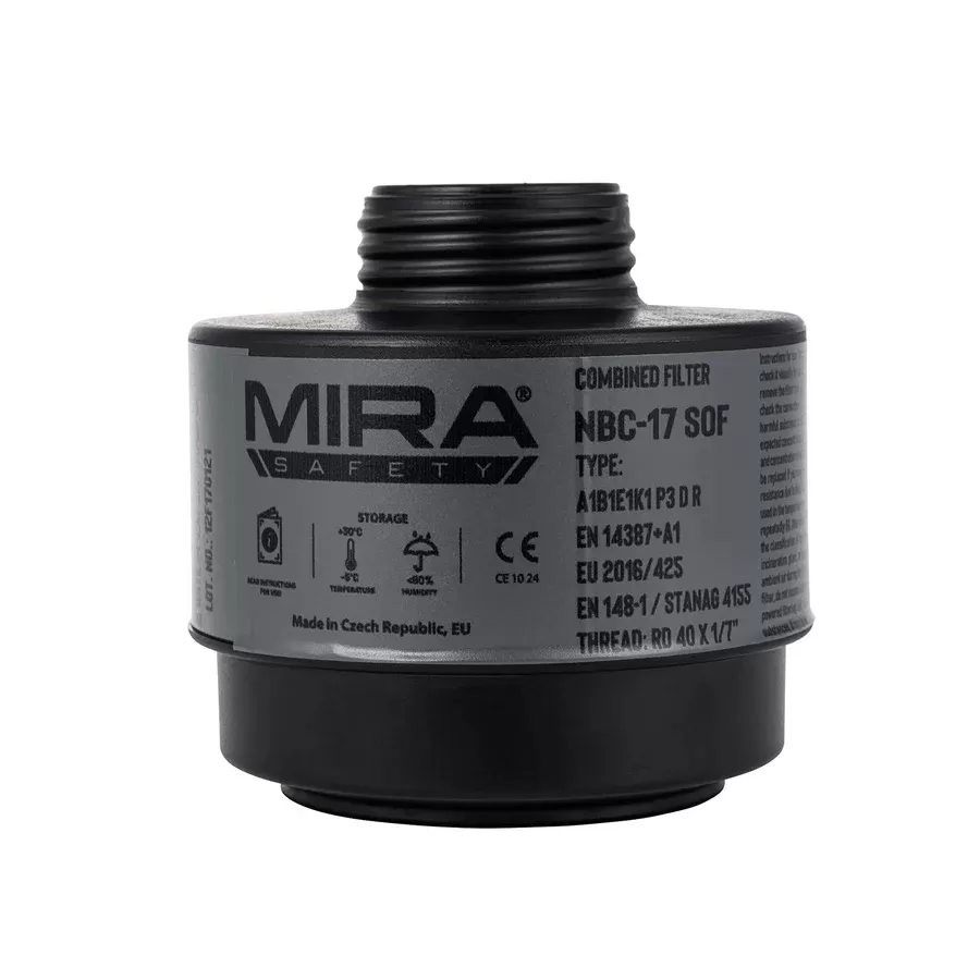 Mira Filter - Lightweight CBRN Gas Mask Filter NBC-17 SOF 40mm Thread - 10 Year Shelf Life 