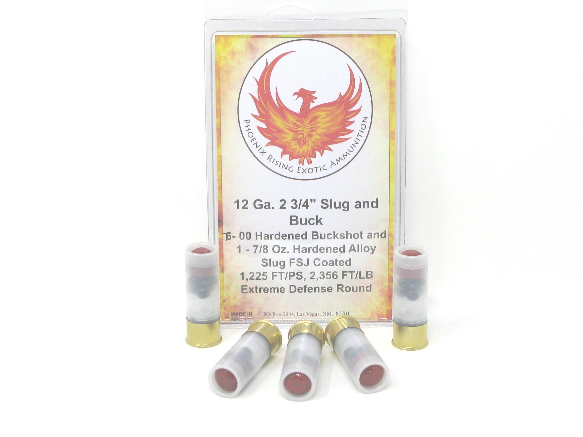 12 GAUGE SLUG AND BUCK SHOTGUN AMMUNITION