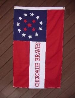 CONFEDERATE CHEROKEE BRAVES FLAG 3X5