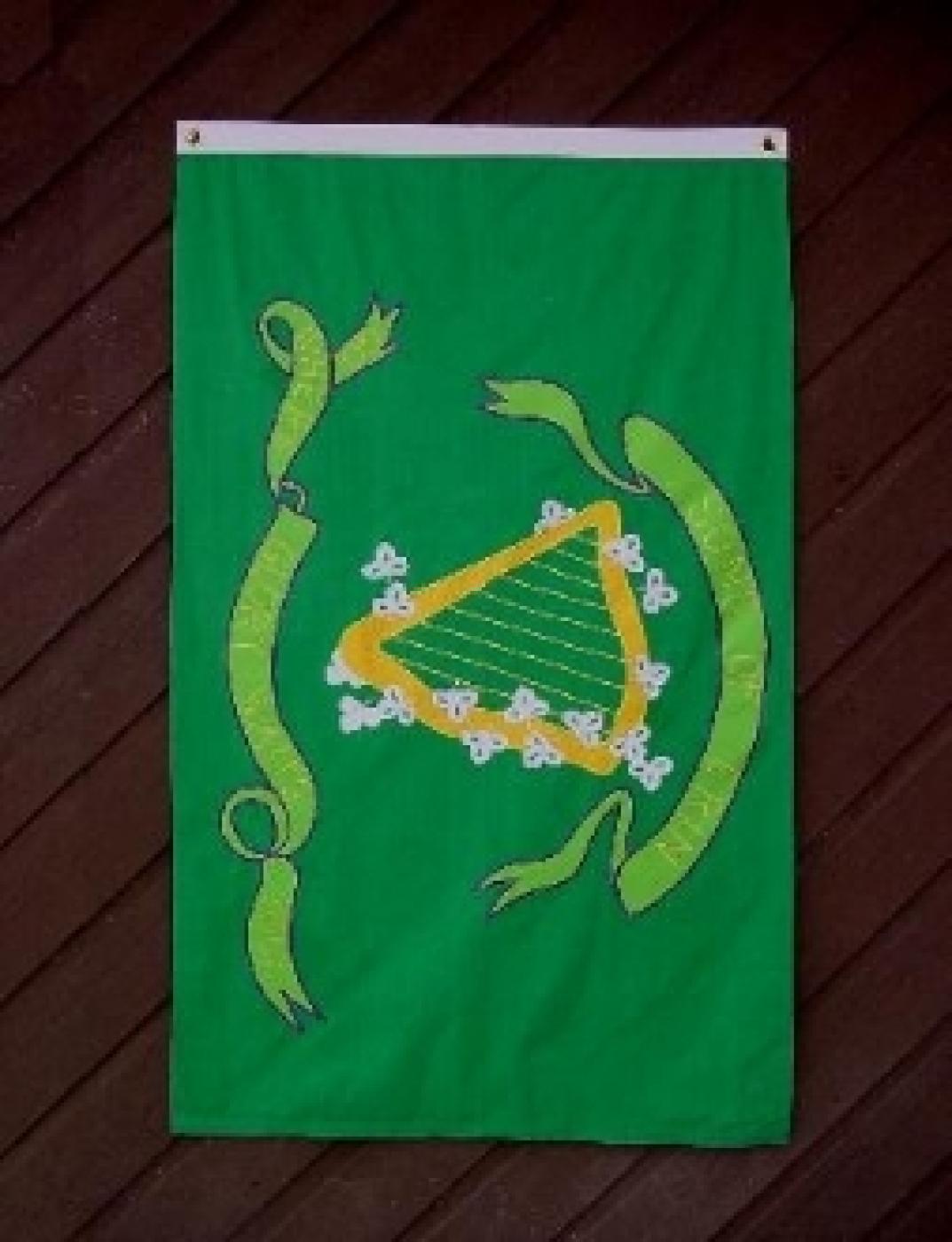 CONFEDERATE IRISH SONS OF ERIN FLAG SEWN 3X5