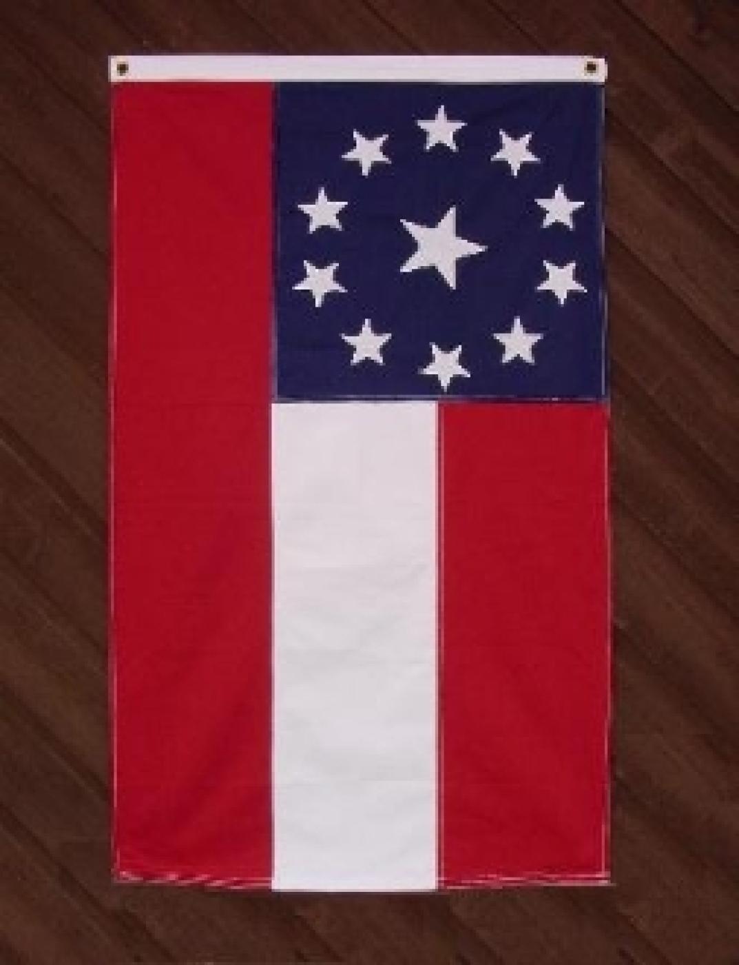 CONFEDERATE 11 STARS AND BARS FLAG 3X5 SEWN