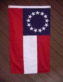 CONFEDERATE 13 STARS AND BARS FLAG 3X5