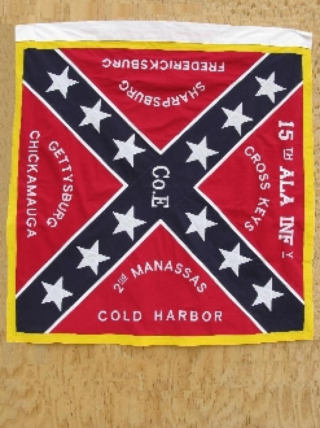 Confederate 15th Alabama Infantry Flag Sewn 51"x51"