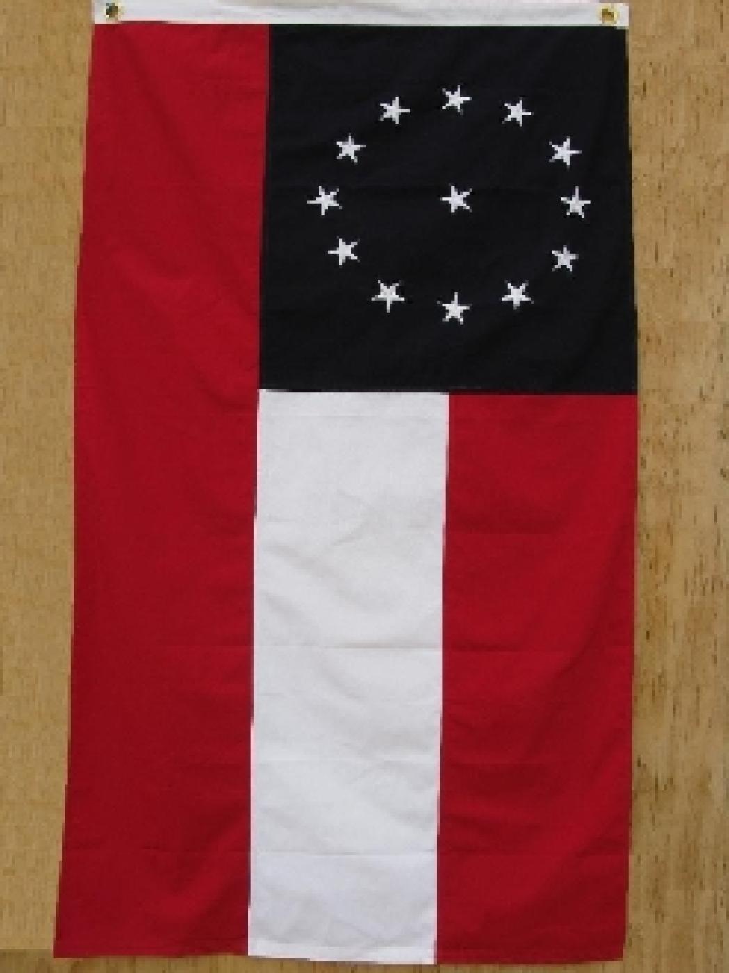 CONFEDERATE JEFFERSON DAVIS BEAUBOIR FLAG 3X5 SEWN