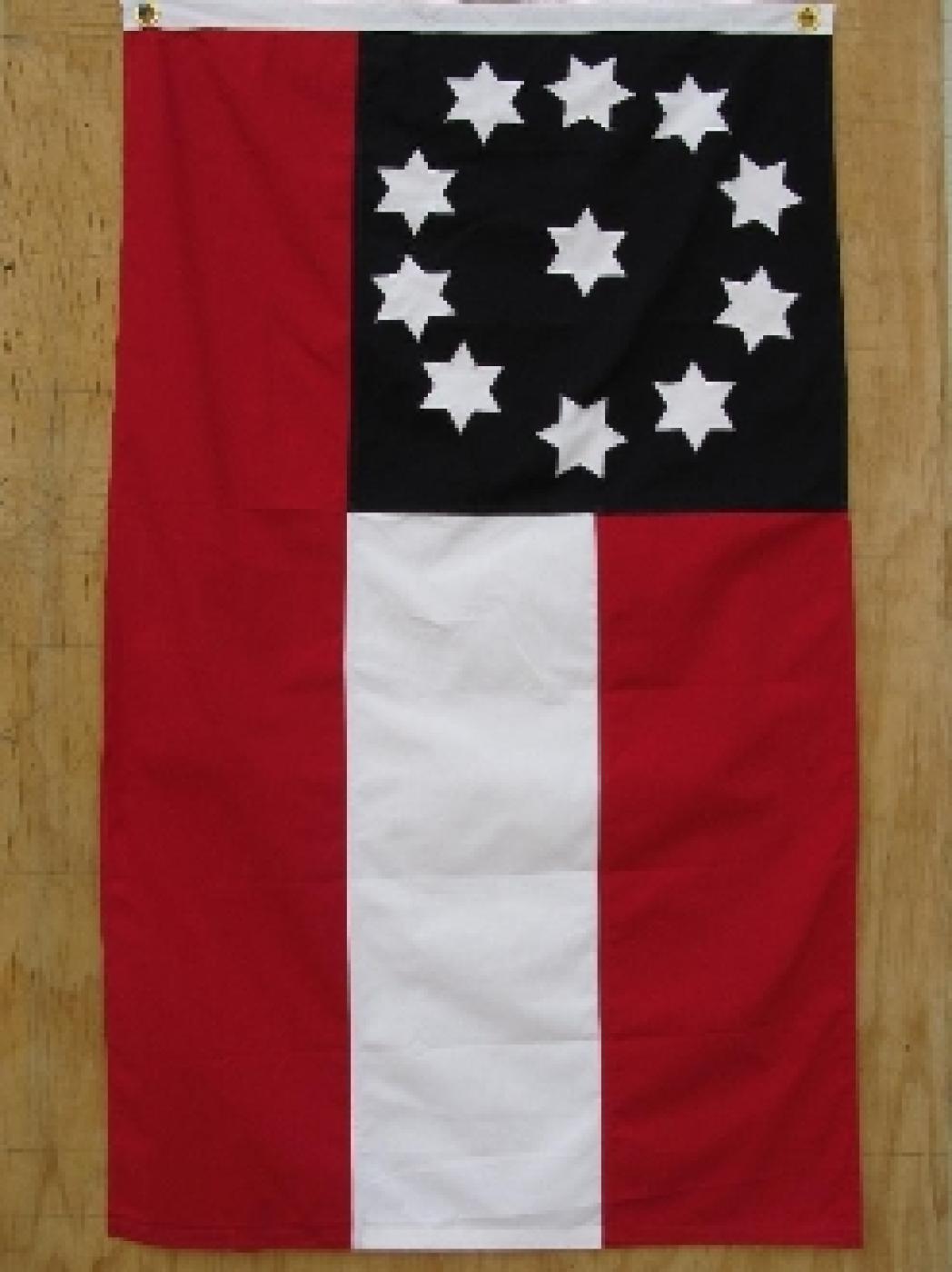 CONFEDERATE 2ND GEORGIA REGIMENT FLAG 3X5 SEWN