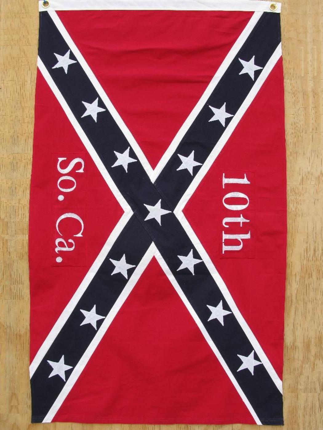 CONFEDERATE 1OTH SOUTH CAROLINA REGIMENT FLAG 3X5 SEWN