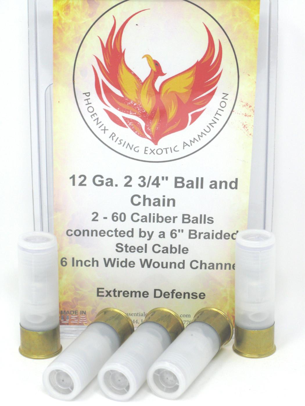 12 GAUGE 2 3/4" BALL AND CHAIN AMMUNITION