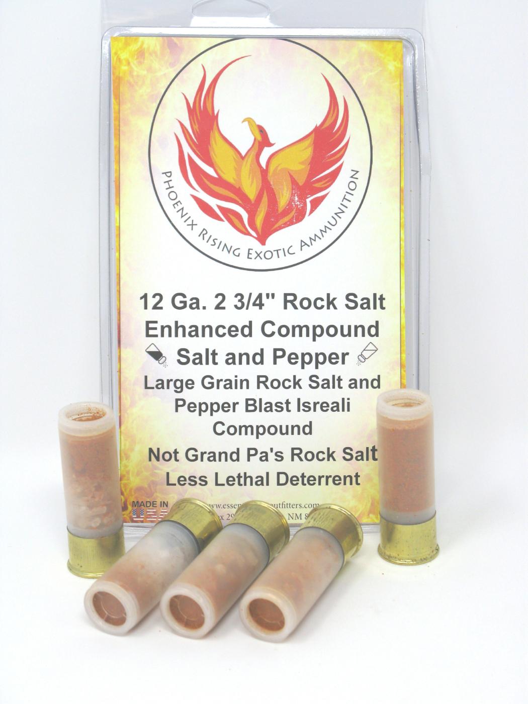 12 Gauge 2 3/4" Rock Salt and Pepper Ammunition