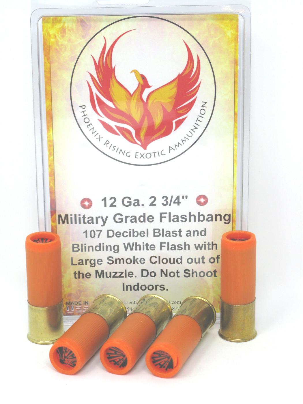 12 GAUGE 2 3/4" FLASH BANG MILITARY GRADE SHOTGUN AMMO