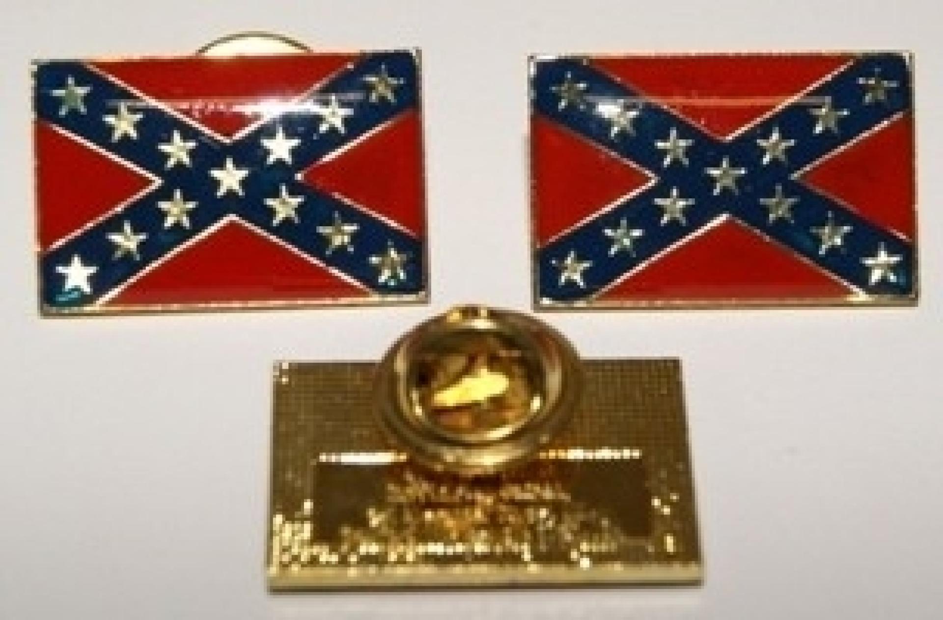 CONFEDERATE NAVAL JACK BATTLE FLAG PIN