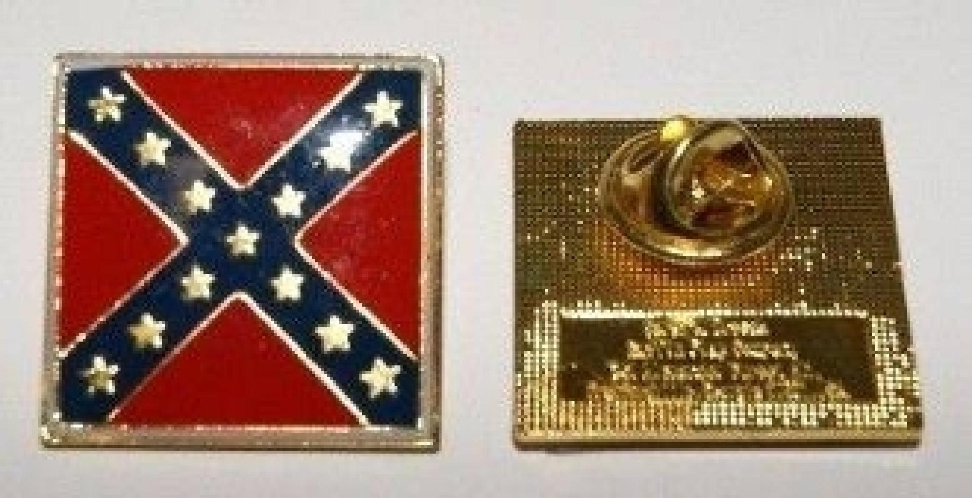 CONFEDERATE SQUARE BATTLE FLAG PIN