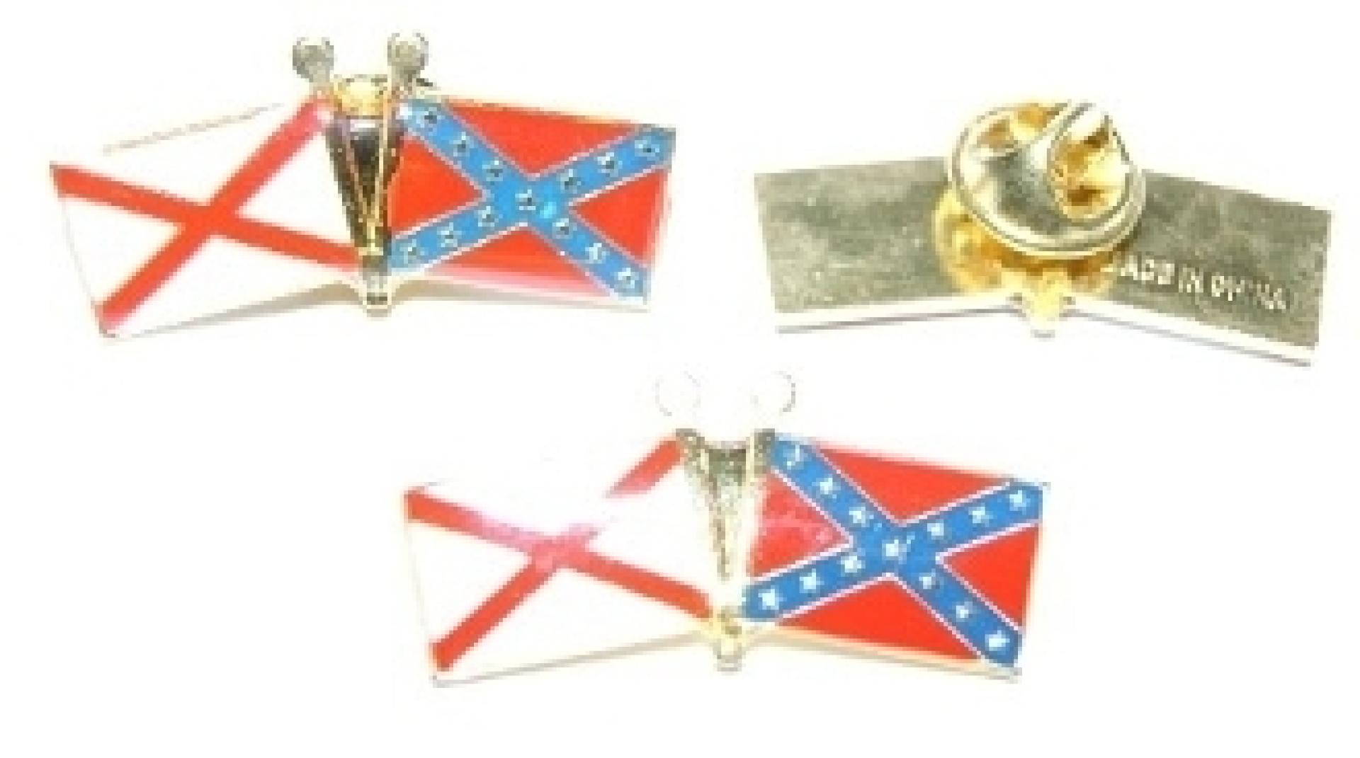 CONFEDERATE ALABAMA TWO  FLAG PIN