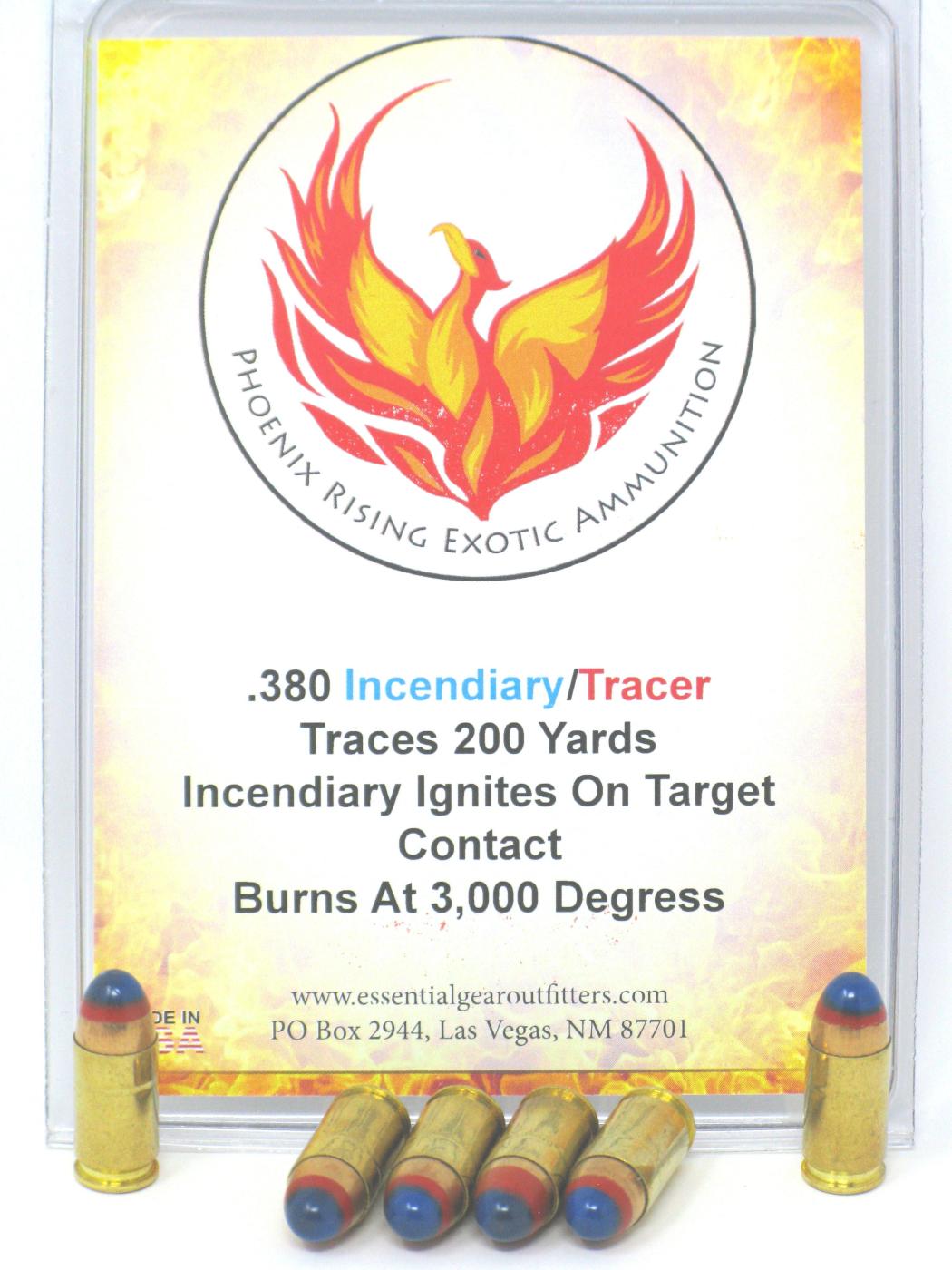 .380 Incendiary/Tracer Ammunition