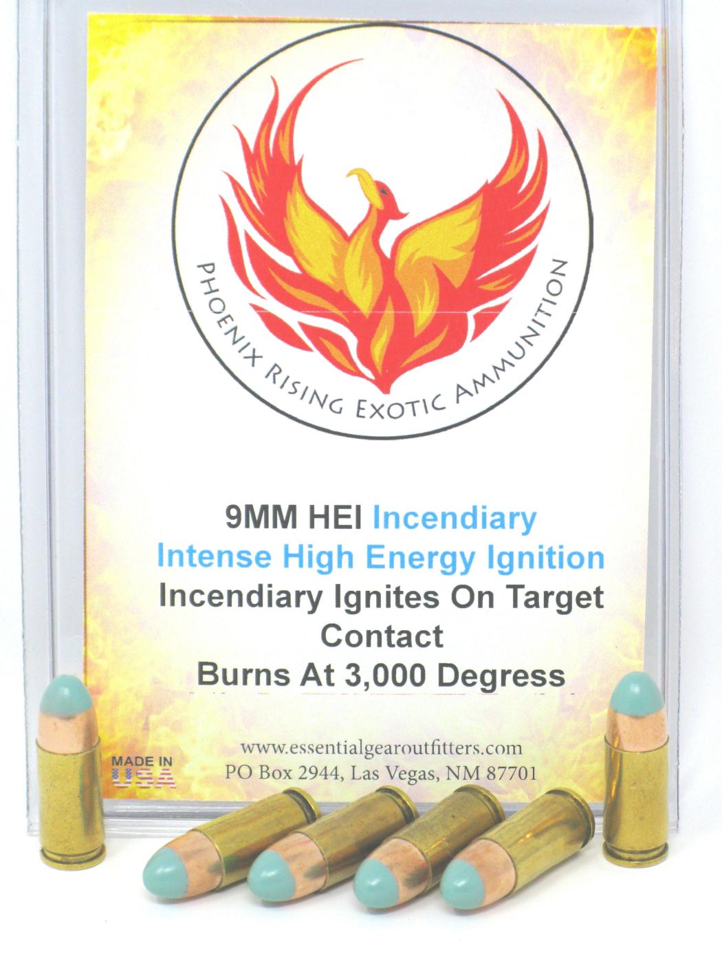 9 MM HEI Incendiary Ammunition