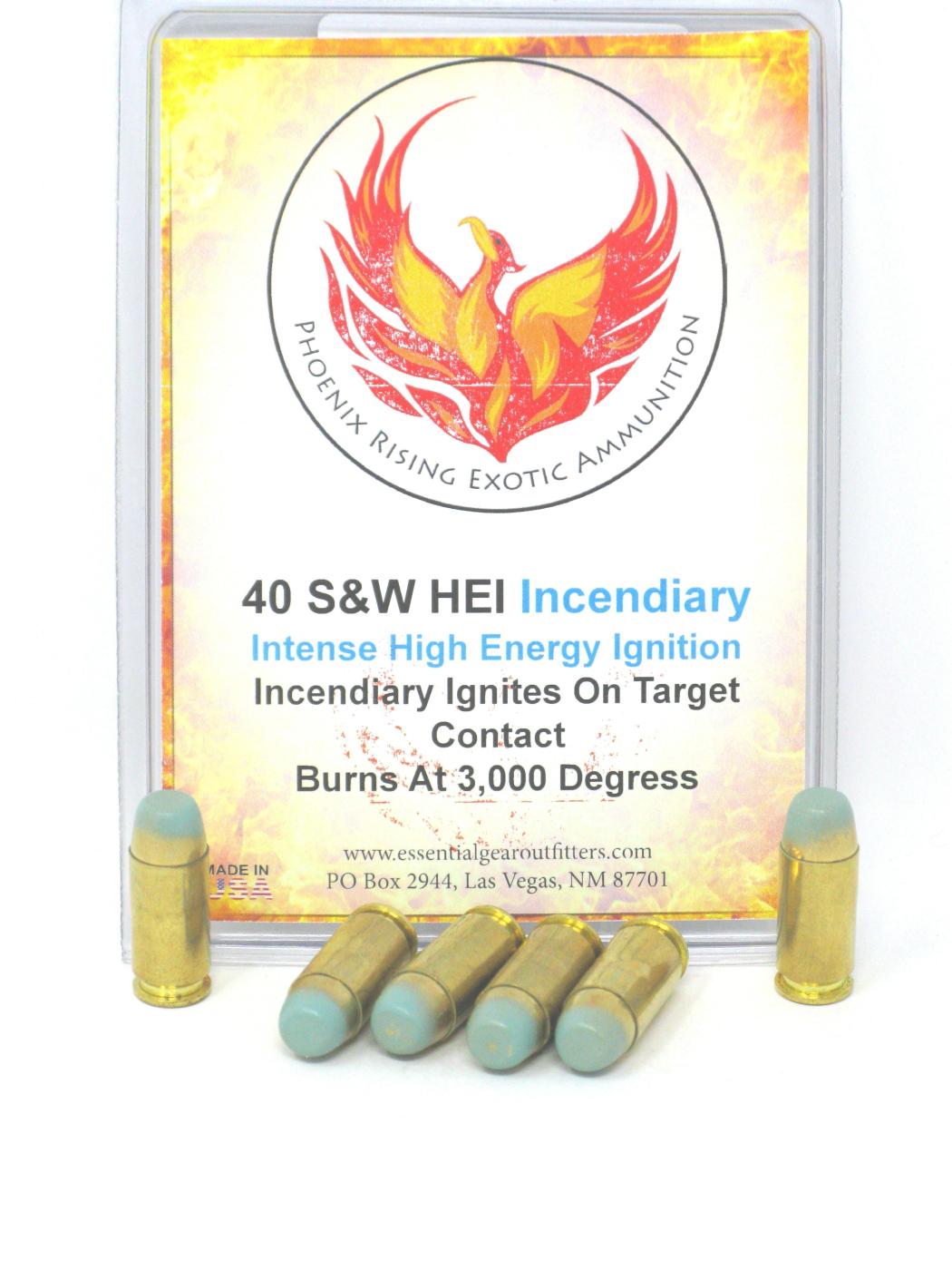 .40 S&W ACP HEI Incendiary Ammunition